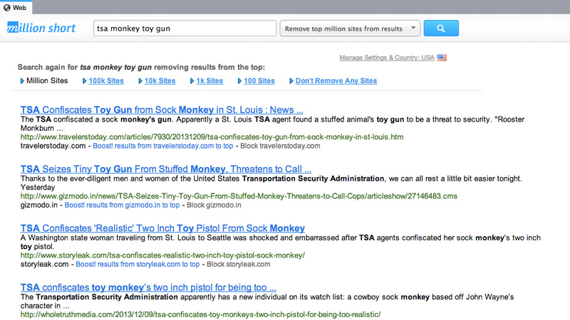 Illustration for article titled What Searches Look Like With the Top Million Sites Removed